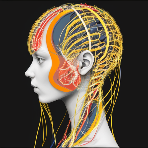 Head Anatomy of digital woman 3d